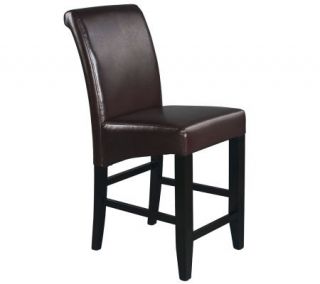 24 Parsons Bar Stool in Espresso Faux Leatherby Office Star —