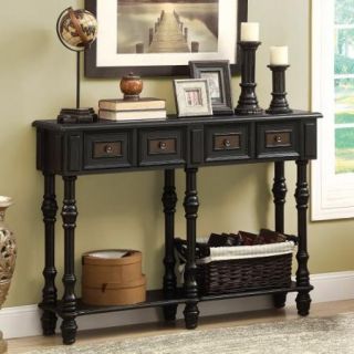 Traditional Style Black 48" Traditional Console Table Home Furniture I 3885