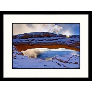 Great American Picture Landscapes 'Snow in Canyonlands National Park, Mesa Arch' by Russell Burden Framed Photographic Print