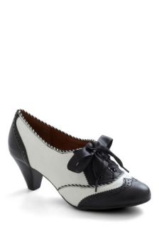 Poetic License Shoeful of Sugar Heel in Black & White  Mod Retro Vintage Heels