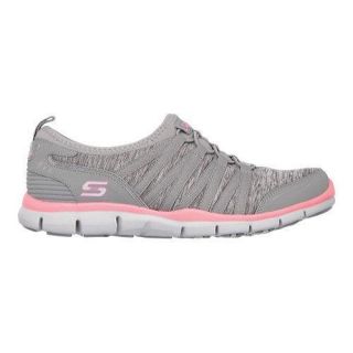Womens Skechers Gratis Sneaker Shake It Off/Gray/Pink   17468831