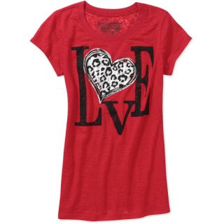Rocker Girl Juniors Love Red Valentine's Day Graphic T Shirt