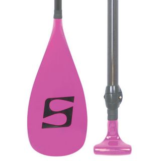 SurfStow Adjustable Fiberglass SUP Paddle With Carbon Blade Pink 848505