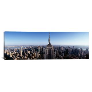 Panoramic Aerial View of a Cityscape, Empire State Building, Manhattan
