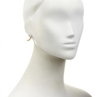 InStyle Jewelry "Modern Glow" Simulated Pearl Double Sided Horn Earrings   7930158