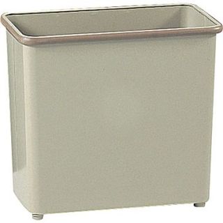 Safco 15 gal. Stainless Steel Open Top Dome Receptacle, Black