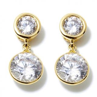Jewels by Jen "Everyday Wedding" 8.31ct CZ Bezel Set Round Drop Earrings   7909954