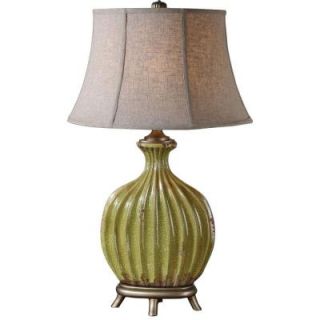 Global Direct 33 in. Aged Green Table Lamp 27454