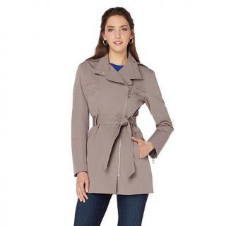 Vince Camuto Asymmetric Zip Front Trench Coat   7944594