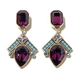 Heidi Daus "Many Shades of Fabulous" Crystal Drop Earrings   7525408