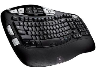 Logitech K350 2.4GHz Wireless Ergonomic Keyboard   Black