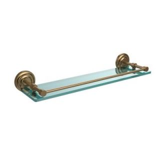 Allied Brass Que New 22 in. W Tempered Glass Shelf with Gallery Rail in Brushed Bronze QN 1/22 GAL BBR