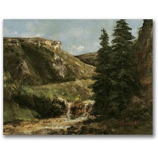 Trademark Fine Art "Landscape Near Ornans" Canvas Wall Art by Gustave Courbet