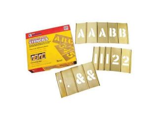 C.H. Hanson   10151   Stencil Kit, A Z, 0 9, $, & and Punctuation, 2, Brass, 1 EA