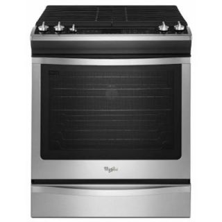 Whirlpool 5.8 cu. ft. Slide In Gas Range with Self Cleaning Convection Oven in Stainless Steel WEG730H0DS