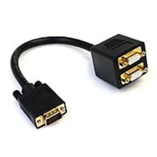 StarTech VGASPL1VV 1 Foot Video Splitter Cable   1 x 15 pin DB 15 (Refurbished)