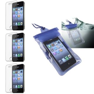 INSTEN Blue Waterproof Phone Case Cover/ Screen Protector for Apple