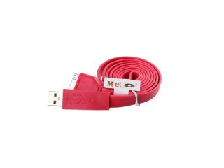 Meco 3.3FT 1M Colourful Rapid Charge USB Dock Noodle Data  Cable For iPhone 4\4S
