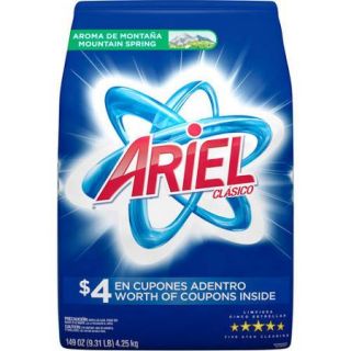 Ariel Clasico Mountain Spring Powder Laundry Detergent, 93 Loads 149 oz