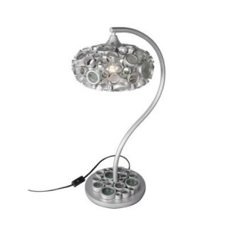 Varaluz 26 in. Fascination Question Mark Nevada with Clear Recycled Bottle Glass Table Lamp 193T01NV
