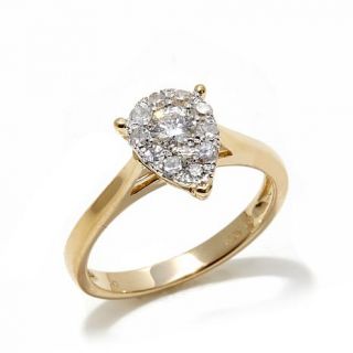 Diamond Couture 14K Gold .50ct Diamond Pear Ring   7921282