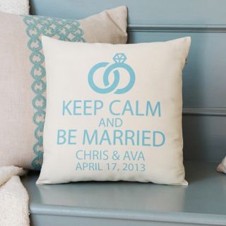 Personalized Keep Calm and Be Married Pillow