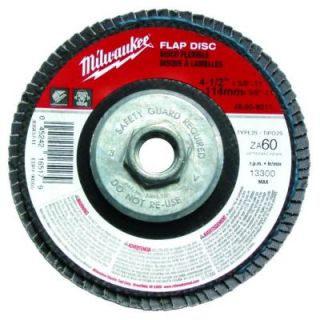 Milwaukee 7 in. x 5/8 in. 11 80 Grit Flap Disc (Type 29) 48 80 8042