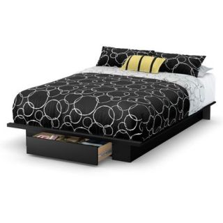 South Shore Primo Full/Queen Platform Bed (54/60") with Drawer, Multiple Finishes