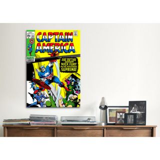iCanvas Marvel Comics Book Captain America Issue Cover 123 Graphic Art