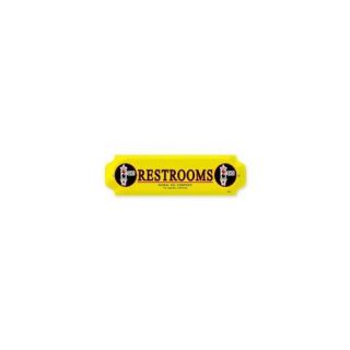 Past Time Signs MTY127 Signal Restrooms Automotive Door Push Metal Sign