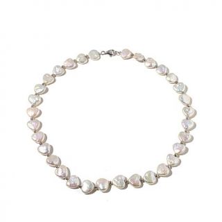 Imperial Pearls 10 11mm Heart Shaped Cultured Freshwater Pearl 17" Necklace   7977858