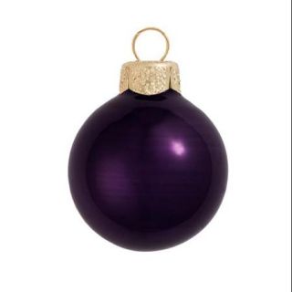 40ct Pearl Purple Glass Ball Christmas Ornaments 1.5" (40mm)