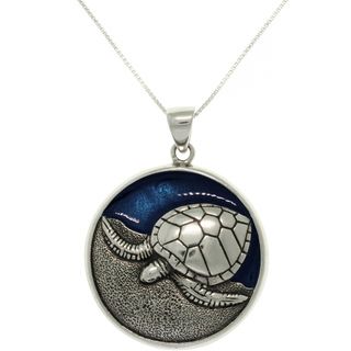 Carolina Glamour Collection Sterling Silver and Enamel Sea Turtle