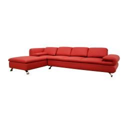 Misha Modern Red Leather Sectional Sofa  ™ Shopping   Big
