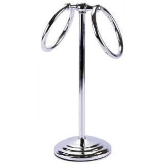 Solid Brass Countertop 2 ring Guest Towel Holder