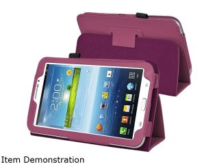 Insten 1901838 Folio Stand Leather Case for Samsung Galaxy Tab 3 7.0 P3200 / Kids, Purple   Laptop Cases & Bags