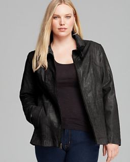 Marc New York Plus Reese Scuba Leather Jacket