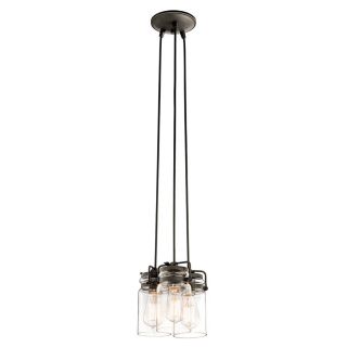 Kichler Lighting Brinley 124 in H Olde Bronze Multi Pendant Light with Clear Glass Shade