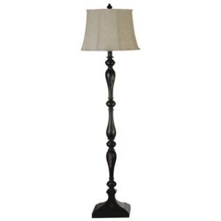 62 in. Black Floor Lamp with Shade 1171B