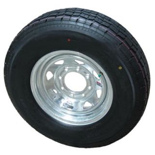 2 Pack Radial Trailer Tire w/Galvanized Rim ST235/80R16 LRE 8 Lug/6.5 Spoke Rim