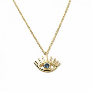 Rarities Fine Jewelry with Carol Brodie London Blue Topaz Vermeil "Evil Eye" P   7716005