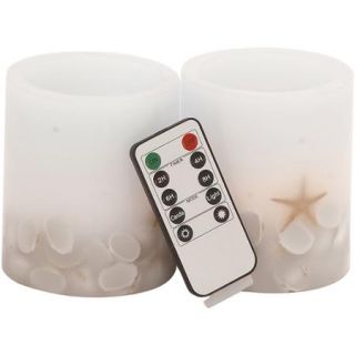LED Flameless Candle Set with Remote, Ivory