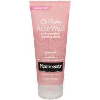 Neutrogena Pink Grapefruit Oil Free Acne Wash Foaming Scrub, 6.7 fl oz