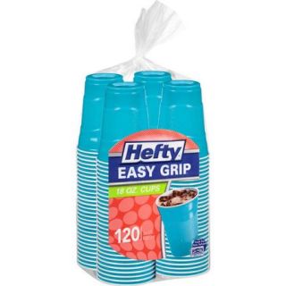 Hefty Easy Grip 18 Ounce Plastic Cups, 120 count