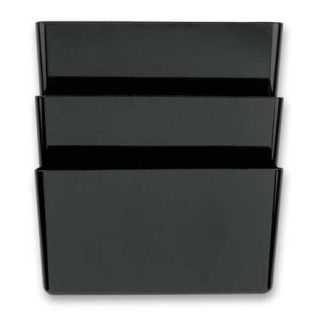 OFFICEMATE 21422 Wall Pocket, Letter, Black, 7 In H, PK3