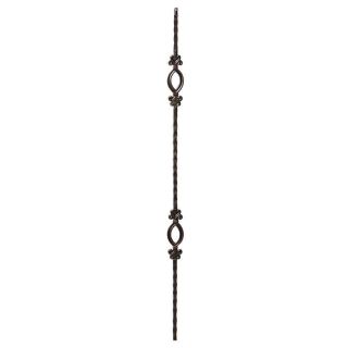 Creative Stair Parts Creative Parts 44 in Oil Rubbed Bronze Wrought Iron Creative Stair Baluster