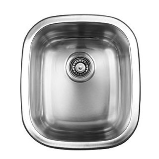 Ukinox 15.5 x 17.75 Dual Mount Single Bowl Kitchen Sink