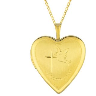 Sterling Silver/ Gold Dove Heart Locket Necklace  