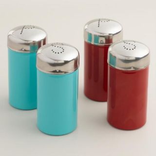 Stainless Steel Salt and Pepper Shakers, Set of 2