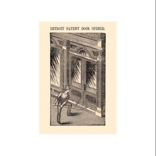 Detroit Patent Door Opener Print (Canvas Giclee 12x18)